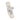 Ivory Stretch Fashion Bracelet with Silver Tone Sideways Cross