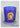 Glass Pot for Oil in Blue with Decal Icon of the Virgin Mary (Panagia)